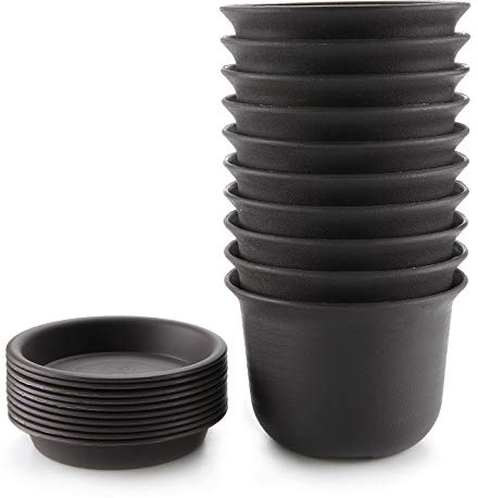 







T4U 10.9CM Macetas de Vivero de Plástico con Paleta Gris Oscuro - Conjunto de 10






