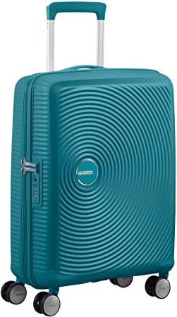 American Tourister Soundbox - Spinner Small Expandable Equipaje de Mano, 55 cm, 41 Liters, Verde (Jade Green)
