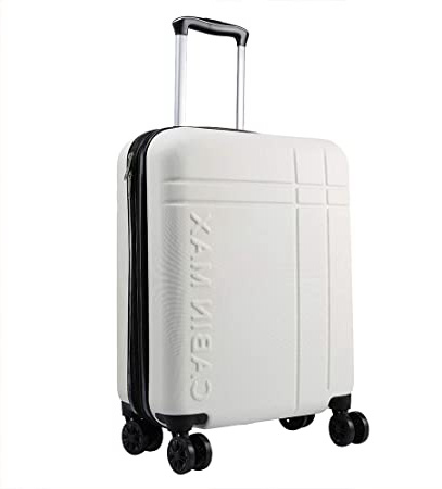 Cabin Max Velocity - Maleta para Equipaje de Cabina Ligera | Trolley de ABS con Ruedas de 55 x 40 x 20 cm Extensible a 55 x 40 x 25 cm Aprobado para Vuelo en Ryanair, EasyJet, BA (Blanco Polar)