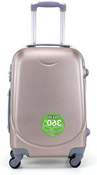 Maleta de Cabina 20x35x55cm con 4 Ruedas giratorias (Oro Rosa)