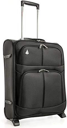 Aerolite 55x40x20 Tamaño Máximo de Ryanair y Vueling Trolley Maleta Equipaje de Mano Cabina Ligera con 2 Ruedas, Ampliable a 55x40x23cm para Lufthansa, Norwegian, Eurowings, Turkish Airlines y más