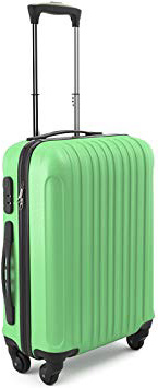 Eglemtek ABS Maleta Equipaje de mano cabina rígida ligera con 4 ruedas, 55cm ,trolley cáscara dura , verde