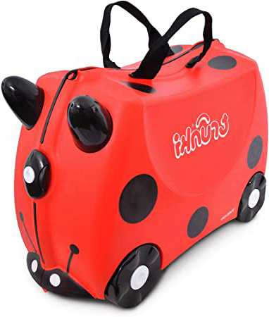 Trunki Maleta correpasillos y equipaje de mano infantil: Mariquita Harley (Rojo)