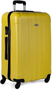 ITACA - Maleta de Viaje Grande XL Rígida 4 Ruedas Trolley 73 cm de ABS Lisa. Cómoda Resistente y Ligera. Calidad Diseño Gran Capacidad. Estilo y Marca. 771170, Color Amarillo