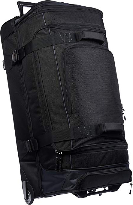 AmazonBasics - Mochila con ruedas de ripstop, 95 cm 113 litros - Negro