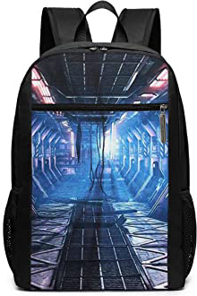 OMNVEQ Mochila Escolares Mampara del conducto de la Nave de la estación Espacial, Mochila Tipo Casual para Niñas Niños Hombre Mujer Mochila para Ordenador Portátil Viaje