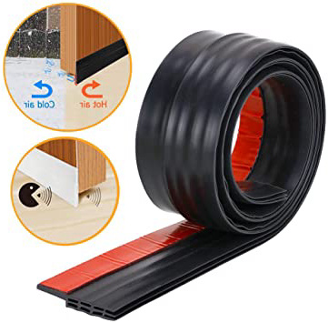 YOUSHARES Junta de Goma Para Puerta - Autoadhesivo burlete de caucho Burlete Puerta Tira de Sellado Autoadhesiva para Prueba de Viento, Anti-bichos,Insonorizadas (Negro)