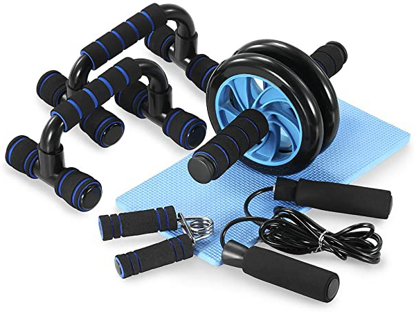 







TOMSHOO Kit de Rueda Abdominal, Push Up Bars, Cuerda para Saltar, Fortalecedor de Mano, Rodilla Mat para Entrenamiento en Casa Ejercicios Fitness






