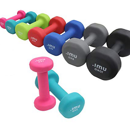 UMI. Essentials Mancuernas de Neopreno - Mancuernas con Revestimiento de Neopreno
