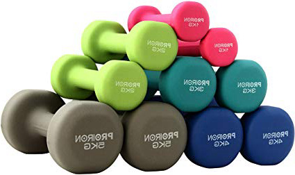 PROIRON Mancuernas de Neopreno -Mancuernas con Revestimiento de Neopreno 1-10 kg