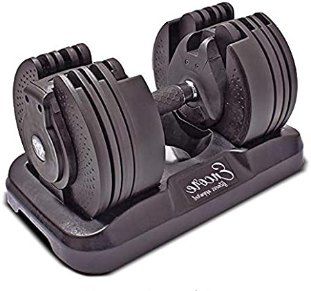 ENCORE FITNESS APPAREL Mancuerna Ajustable 20 kg Mancuerna con Kit de Pesas de 20kg para el Ejercicio en casa – Tamaño Compacto y Mango Antideslizante y Giratorio – 16 Pesas Individuales