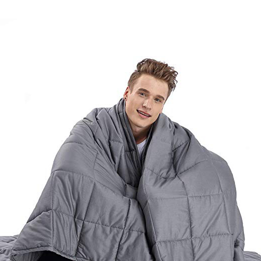 Anjee Gravity Weged Blankets Ideal para Adultos/niños Que sufren de sueño, RLS, ansiedad, Autismo y ADHD | Mantas Pesadas con Material de algodón y Perlas de Vidrio (6.8 kg, 122 x 183 cm)