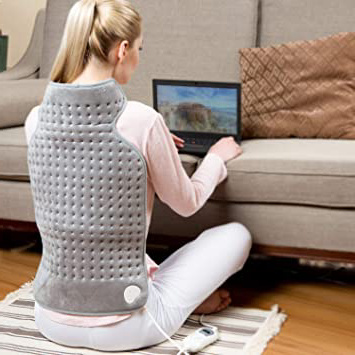 Hangsun Manta Almohadilla Eléctrica Cervical Hombros electrica, Espalda Funda Lavable con 6 Niveles Temperatura, Calentamiento Rápido, Protección contra Sobrecalentamiento,63x42cm