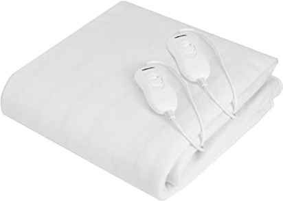 Mesko Ms-7420 Calienta Camas Eléctrico Doble, 120W, 8 Niveles de Temperatura, Poliéster, Blanco, 150160