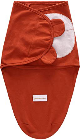 Miracle Baby Manta Envolvente para Bebé,Swaddle Wrap 100% Algodón para Dormir Recién Nacidos (0-3M, Rojo)