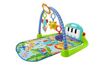 Fisher-Price - Gimnasio-Piano Pataditas, Manta de Juego para Bebé (Mattel BMH49)