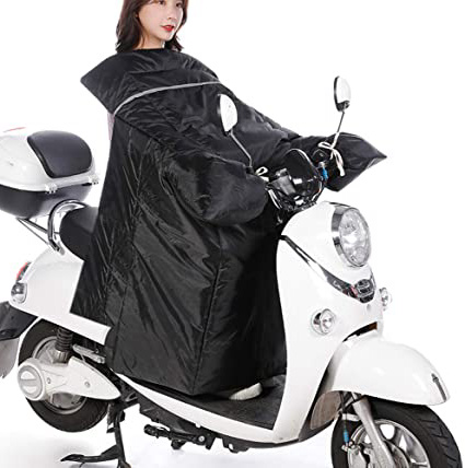 KKmoon Cubrepiernas Moto Mantas Térmicas, Cubre Piernas para Motos, Manta Impermeable Terciopelo para Scooter-color negro