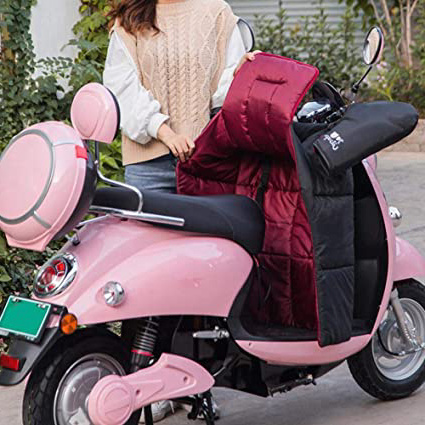 Exuberanter Linuscud con Guantes De Manillar - Cubre Piernas, Cubre Piernas para Motos, Universal Manta para Scooter Impermeable Oxford - Color Negro approving