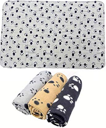 JZK 3 x Mantas Suaves Felpa 100 cm x 70 cm para Perros Gatos Conejos y Otras Mascotas