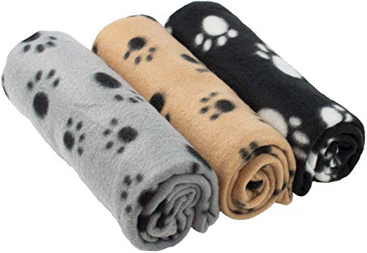 DIGIFLEX Grandes Mantas de Suave Felpa - Para Perros, Gatos, Conejos y Otras Mascotas - Una Buena Adición a la Cama de Su Animal - Mantas para Perros - Mantas de Gatos - 3 Unidades - 68cm x 92cm