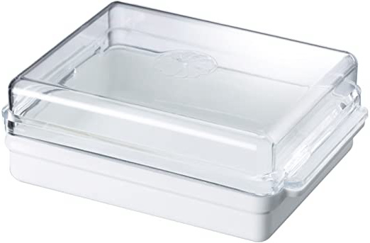 Westmark 20882241 Frigorífico Mantequera Tradicional, PS, Color Blanco/Transparente, 13 x 9 x 4,6 cm