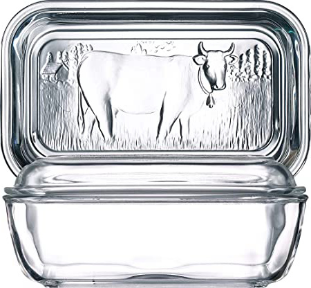 Arc Luminarc - Mantequera con tapa Modelo Vaca, 17cm, 1 Pieza