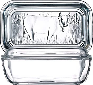 Arc Luminarc - Mantequera con tapa Modelo Vaca, 17cm, 1 Pieza