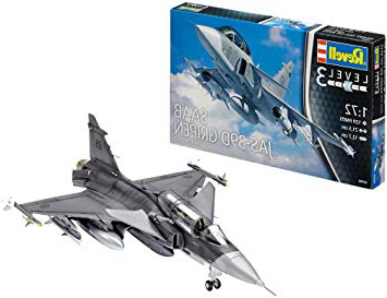 Revell- Saab JAS-39D Gripen TwinSeater Maqueta Avión, Multicolor, 21,5cm (03956)