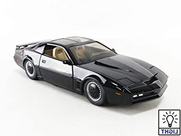 Jada- Kitt Coche fantástico Metal 1:24 con Luces Coleccionismo, Color Negro, Talla Única (253255000)