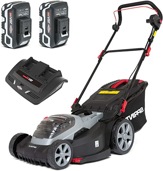 Sprint 2691735 2x18V (36V) Cortacésped Litio, 440P18V, 44cm, Incluyendo 2x5Ah Baterías y Doble Cargador, 5 años de Garantía, rosso, 44 cm