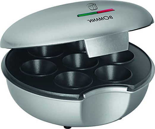 Bomann MM 5020 Máquina de hacer donuts o rosquillas, 900 W, Acero Inoxidable, Plateado
