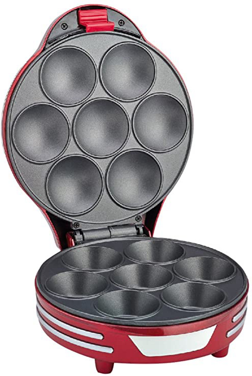 Ariete 188 Máquina de magdalenas Party Time, 700 W, 7 litros, plástico, metal, Rojo, Color blanco