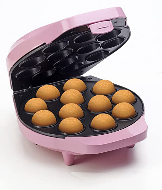 Bestron Máquina para Cake-Pops, Diseño Retro, Sweet Dreams, Revestimiento Antiadherente, 700 Vatios, Rosa