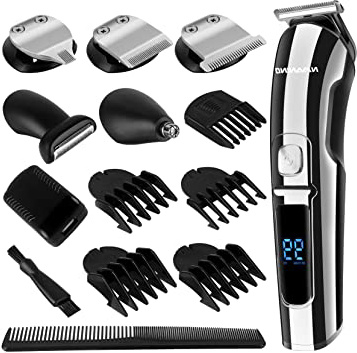 NAVANINO Cortapelos Hombre,Barbero Profesional Electrico Cortador,ortadora de Pelo Recargable, Cortapelos Nariz y Orejas, Máquina de Afeitar, Recortadora Barba y Precisión Impermeable 10 en 1