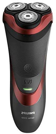 Philips SHAVER Series 3000 S3580/06 - Afeitadora (Máquina de afeitar de rotación, SH30, 1 año(s), Negro, Rojo, Batería, Ión de litio)