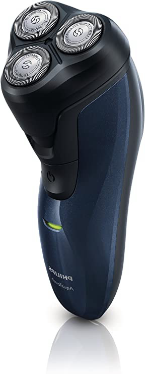 Philips AT620/14 Aqua Touch - Afeitadora Eléctrica Wet & Dry, Negro/Azul