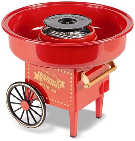 United Entretenimiento Cotton Candy Maker/Azúcar Eléctrica/Azúcar Eléctrica – Plástico – Rojo – Diámetro 30 x 25 cm