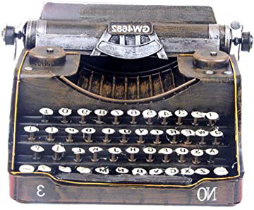 Modelo De Máquina De Escribir De Hierro, Decoración Del Hogar Retro Accesorios De Fotografía Decoraciones, 17Cm × 25Cm × 13Cm, Peso: 1.1Kg