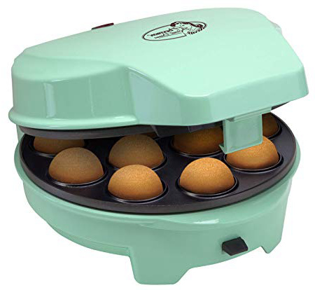 Bestron Cakemaker 3 en 1, Diseño Retro, Para donuts y muffins, Sweet Dreams, Antiadherente, 700 W, Menta