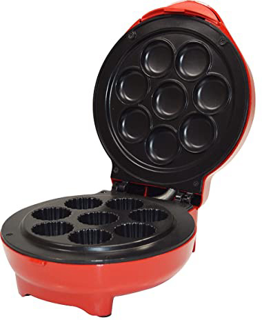 Jocca 5518 Máquina de Hacer Cupcakes, Color Rojo, 1200 W, Aluminio