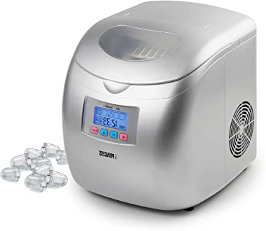Princess 283069 - Máquina de Cubitos de Hielo en 3 Tamaños, Capacidad de 2,8 litros, Plata