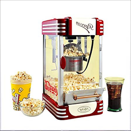 FIREUO Party Time Máquina de Palomitas XL 310 W 27.5 * 25 * 44.5cm Inoxidable/Plastico Rojo Color Blanco