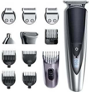Hatteker Barbero Electrico Recortador de Barba y Precisión Afeitadora Corporal para Hombres Profesional Cortapelos Narizy Orejas Máquina de Afeitar Impermeable Inalámbrica Recargable con USB