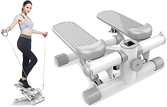 PHNWL-Máquina de step,Fitness en el hogar pérdida de peso 2 en 1, ejercicio para piernas, cintura y cadera, peso del usuario de hasta 270 kg, cilindro hidráulico sin desgaste