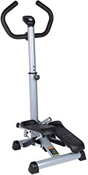 lahomie Stepper Máquina para el Hogar, Entrenamiento en Casa para Quemar Grasa Stepper Lateral y Máquina de Escalada Vertical Step Bandas Resistencia Manillar Fitness Antideslizante y Estructura