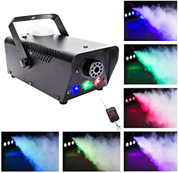 Máquina de Niebla, UKing 500W Máquina de Humo con Discoteca RGB LED Luces y Mando a Distancia para DJ Disco Boda Fiestas