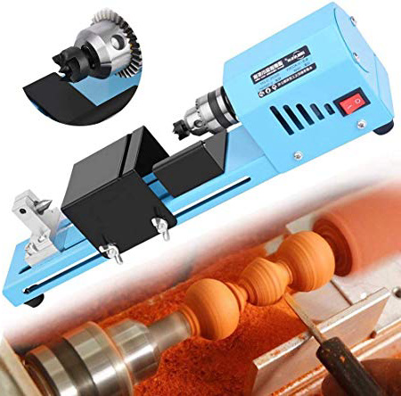 150W DIY Mini Beads Machine Carpintería de torno en miniatura, Máquina herramienta profesional Cuentas de pulido multifuncionales para trabajar la madera
