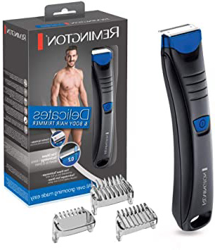 Remington Delicates BHT250 - Afeitadora Corporal, Cuchillas de Acero Inoxidable, Inalámbrica, Uso Seco y Mojado, Negro