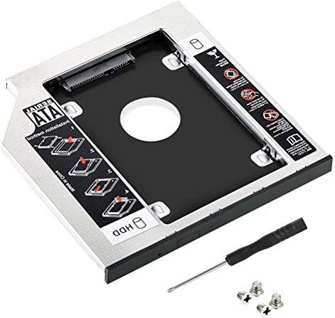 CODIRATO Marco de Unidad de Disco Duro, Marco para Unidad de Disco HDD/SSD Kit de Montaje para Disco Adaptador para Portátil de 9,5 mm CD/DVD