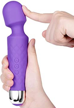 Wand Vibrador Masajeador para Mujer de Mano Inalámbrico Mini Varita Magic Terapéutica Personal con 8 Potentes Velocidades y 20 Modos de Masaje Eléctrico Portátil Prueba Agua Recargable